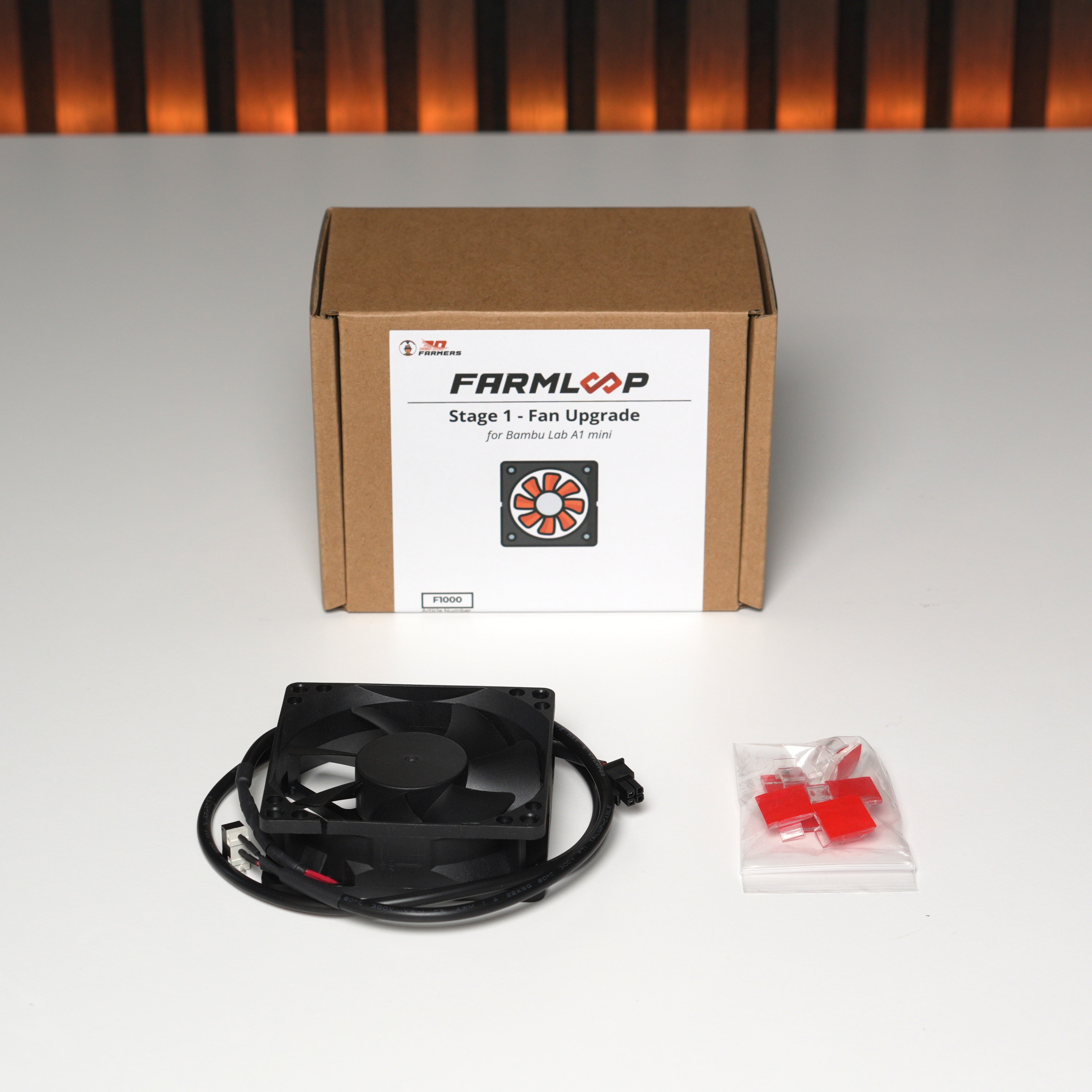 FarmLoop Stage 1 Fan Upgrade — cooling kit for automated print farms